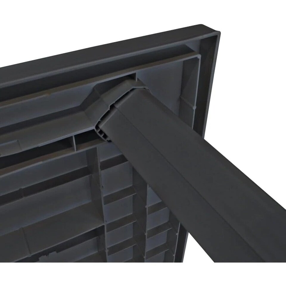 image 1 of Large Summer Weather Proof Plastic Rectangle Table Garden Patio Dining Furniture | Black | Anthracite