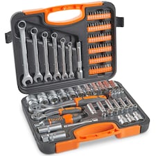 VonHaus 104-Piece Screwdriver Tool Socket Set with Carry Case