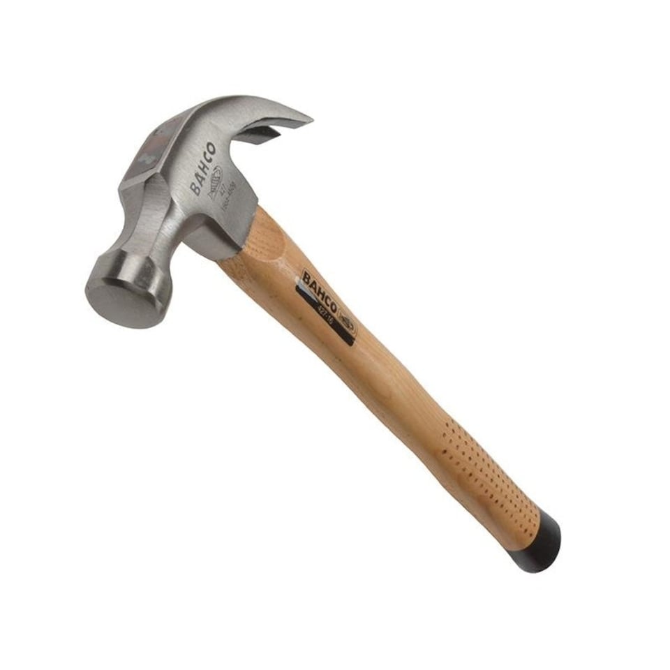 Bahco 427 Claw Hammer, Hickory Handle - Multi Colour - 450g (16oz)
