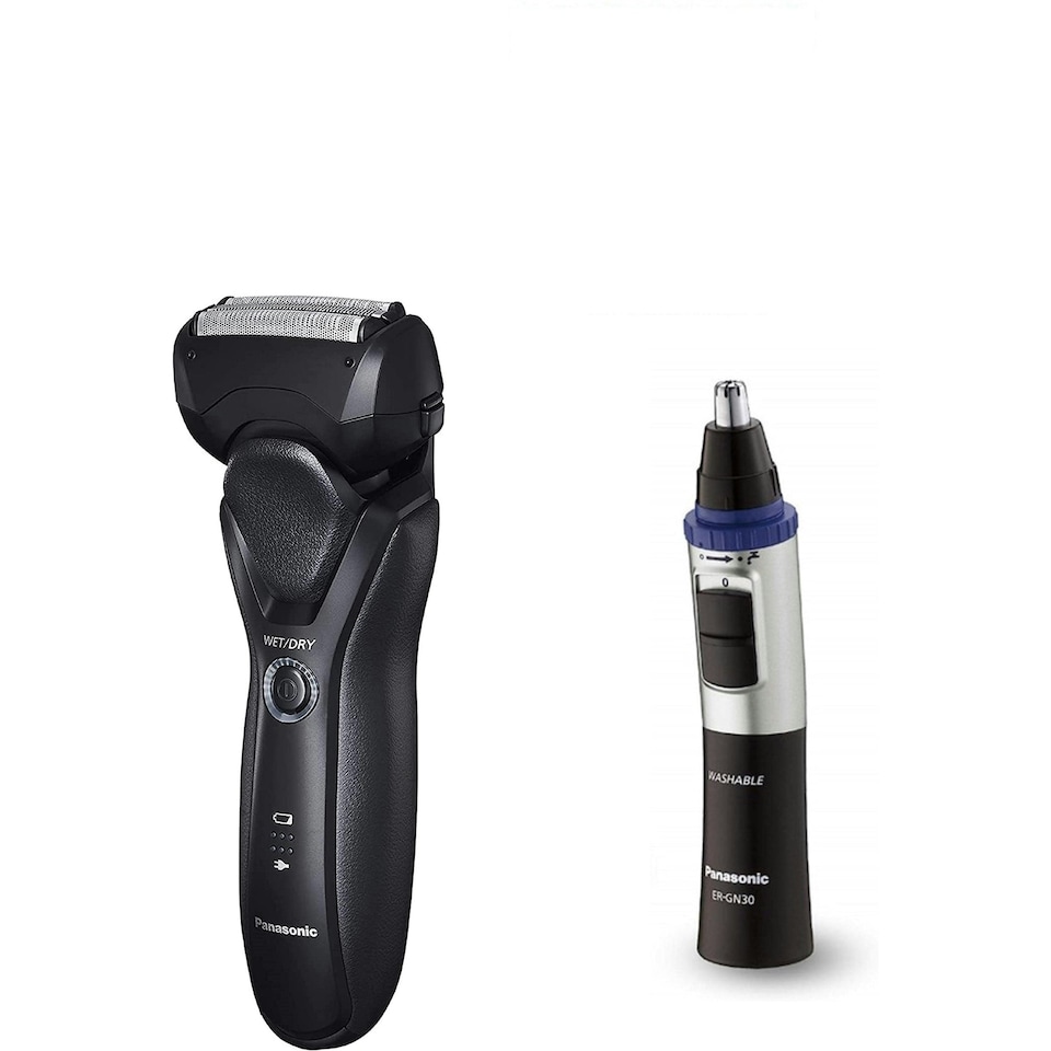 image 1 of Panasonic ES-RT37 + ER-GN30 Black Shaver Facial & Hair Trimmer Set