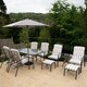 image 1 of Hadleigh Reclining Garden Dining And Leisure Furniture Set In Grey