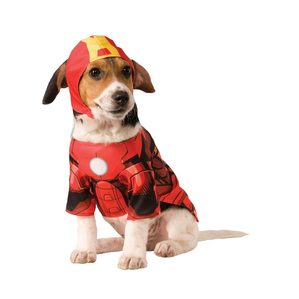 Iron Man Printed Dog Costume - Red/Black - XL