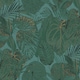 image 1 of Exotic Oasis Wallpaper in Teal | Green | Teal