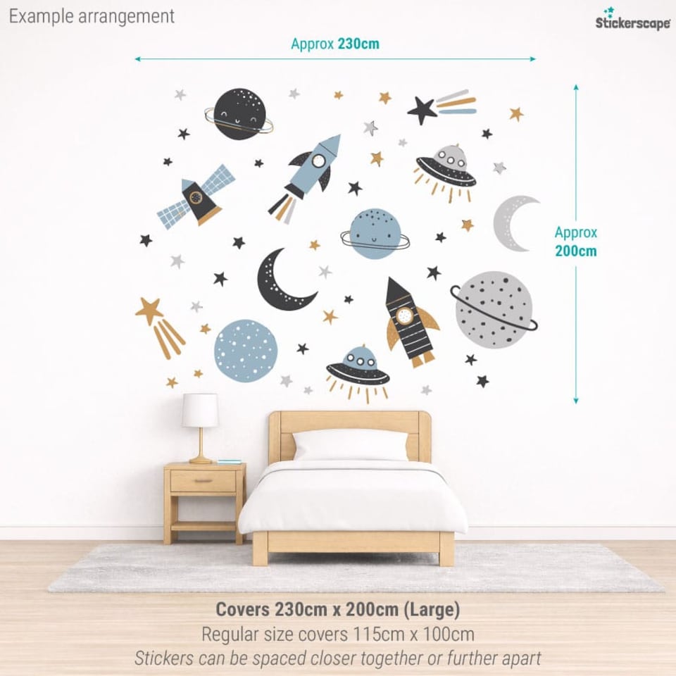 image 1 of Scandi Space Wall Stickers