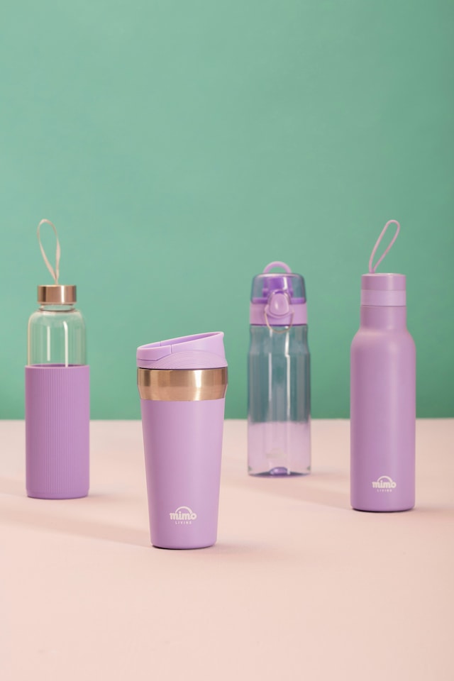 image 1 of Interiors by Premier Lilac 380ml Insulated Stainless Steel Travel Mug, Travel Mug with Lid, Thermal Travel Mug, Thermos Mug