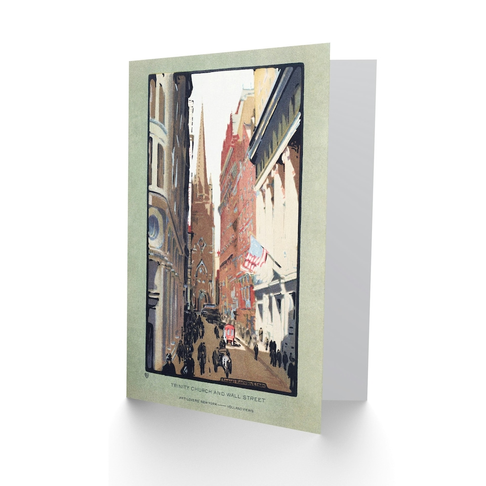 image 1 of Rachael R Elmer Art Card Trinity Church and Wall Street
