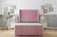 image 1 of Sloomy Camden Pink Plush Bed Frame With Mattress With 50"  Upholstered Wingback Headboard 5' King