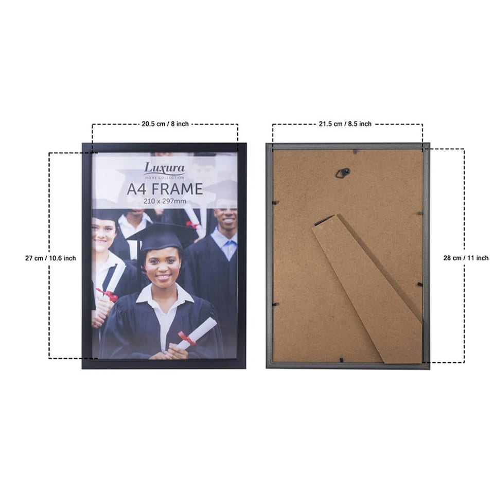 image 1 of A4 Photo Frame Certificate Poster Picture Frames Poster Graduation Clip Stand Black | One Size
