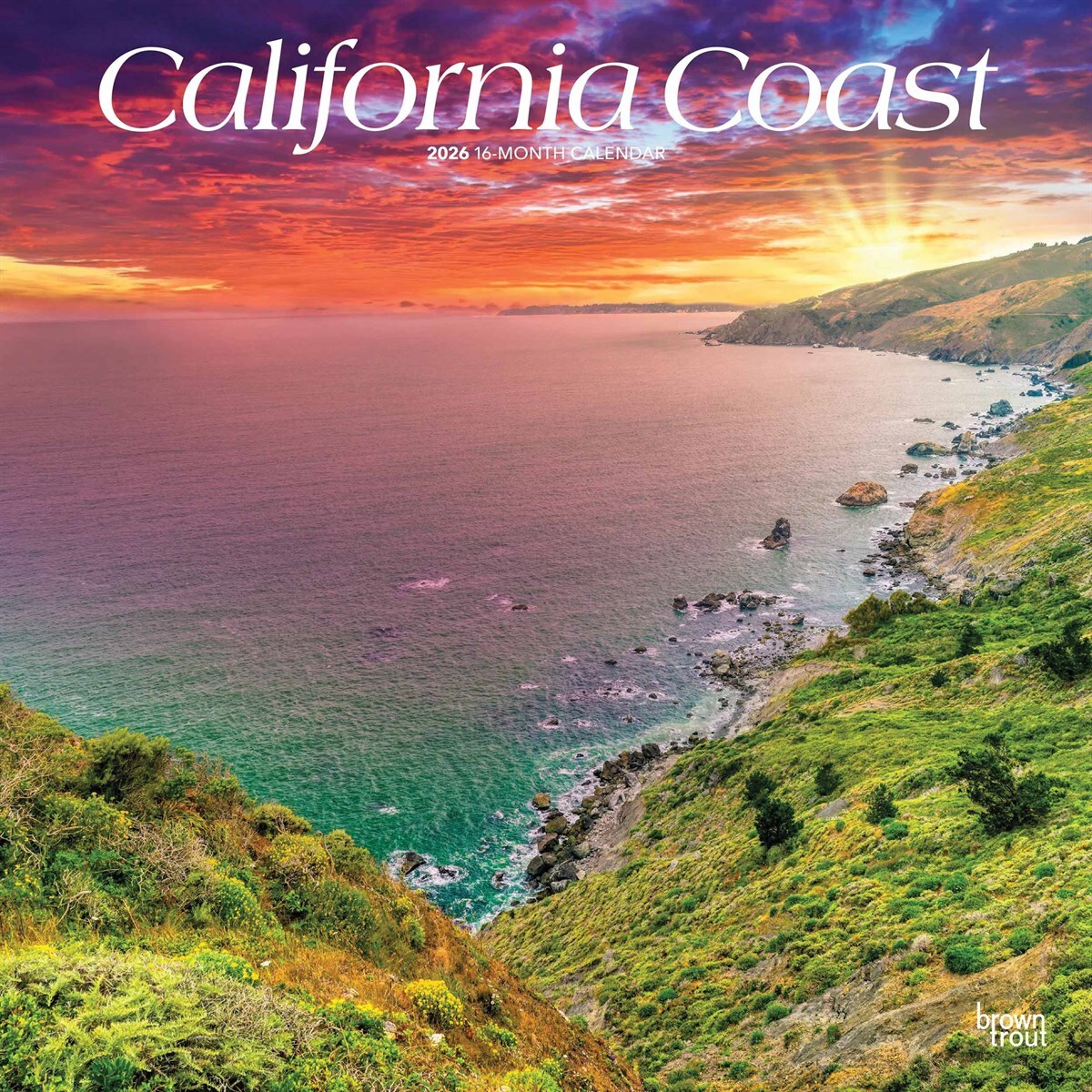 California Coast Calendar 2026, Wall Calendars, Month To View, Travel ...