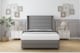 image 2 of Sloomy Sterling Pewter Dumfries Divan Bed Base 2 Drawers Foot-End With 54 Inch Wingback Headboard & 12 Inch Matching Footboard | Grey | Pewter | Small Double | 1