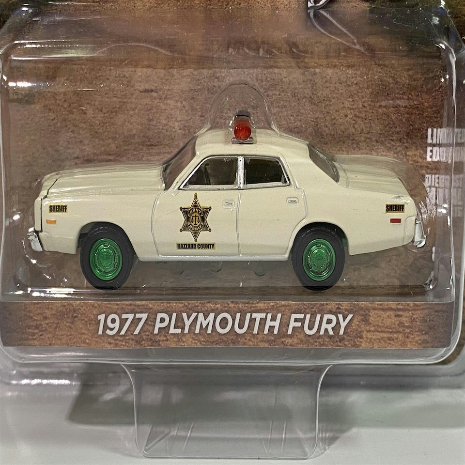 image 1 of Chase Model 1977 Plymouth Fury Hazzard County 1:64 Greenlight 30110