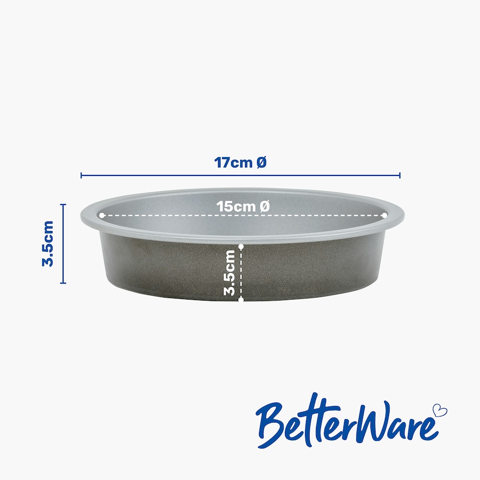 image 1 of BetterWare Air Fryer Accessories Set of 2 x 17cm Round Tins