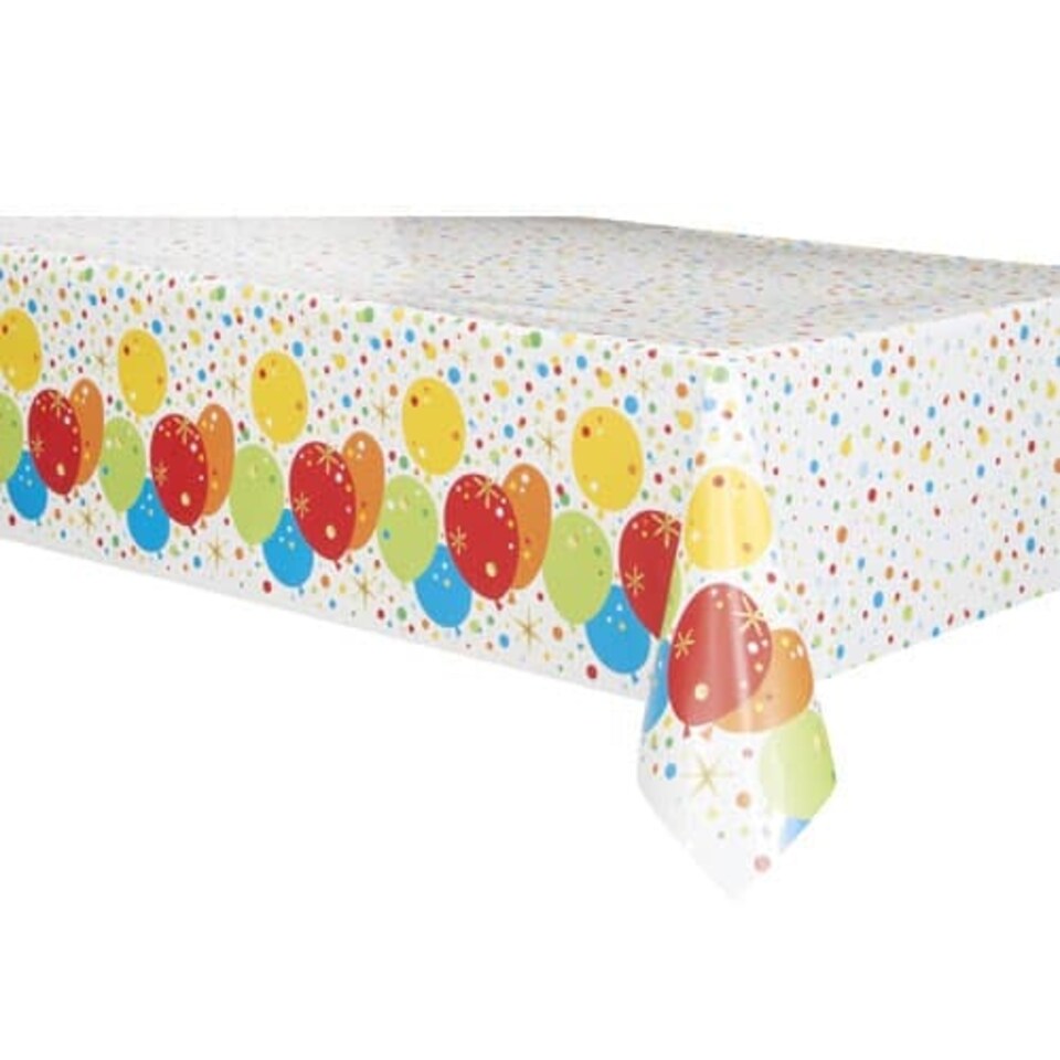 Glitzy Gold Birthday Plastic Tablecover 213cm x 137cm