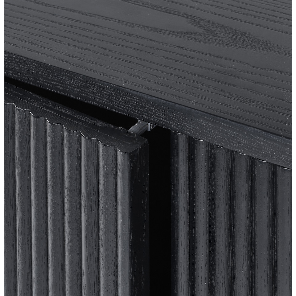 image 1 of Louis Fluted Sideboard - Black