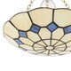 image 5 of Classic Amber Stained Glass Tiffany Pendant Shade with Purple Diamonds
