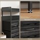 image 7 of HOMCOM Bedroom Chest of Drawers, Fabric Dresser with 7 Drawers, Storage Organiser Unit with Open Shelves and Metal Frame for Living Room, Entryway, Black | Black | Black