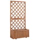 image 1 of Outsunny Flower Stand Plant Shelf Outdoor Pine Trough Planter Natural