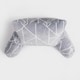 image 5 of OHS Geometric Print Fleece Bed Reading Cuddle Cushion, 65x40cm - Grey