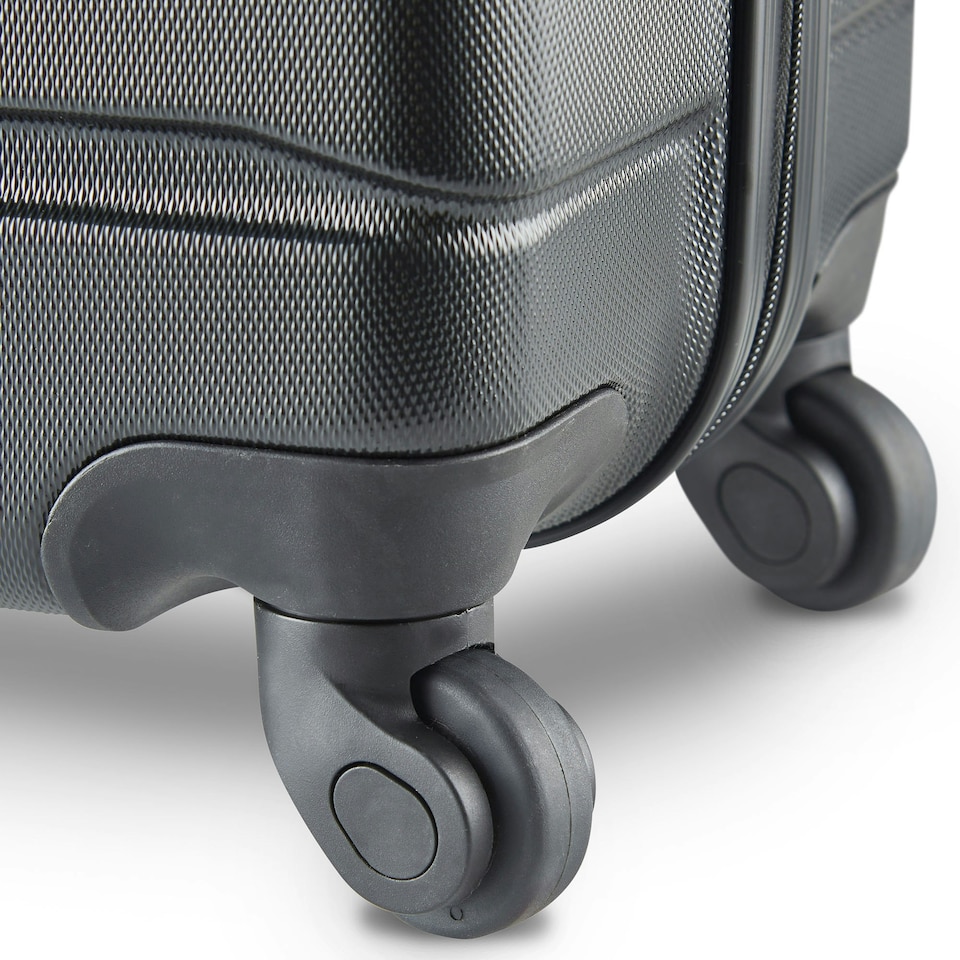 image 1 of VonHaus 3pc Black Luggage Set, 360° Silent Spinner Wheels