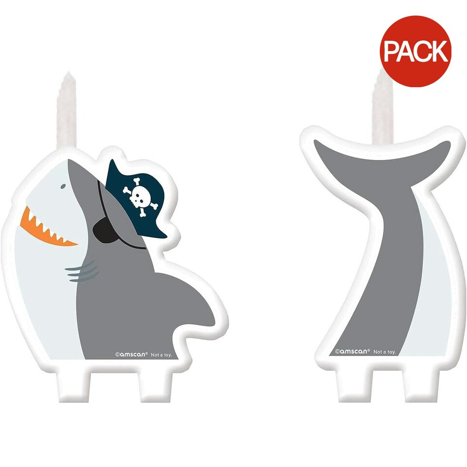 Amscan Ahoy 1st Birthday Candles (Pack of 2) - Grey/White - One Size