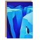 image 1 of Lone King Penguin Antarctic Ice Glacier Landscape Christmas Greeting Card