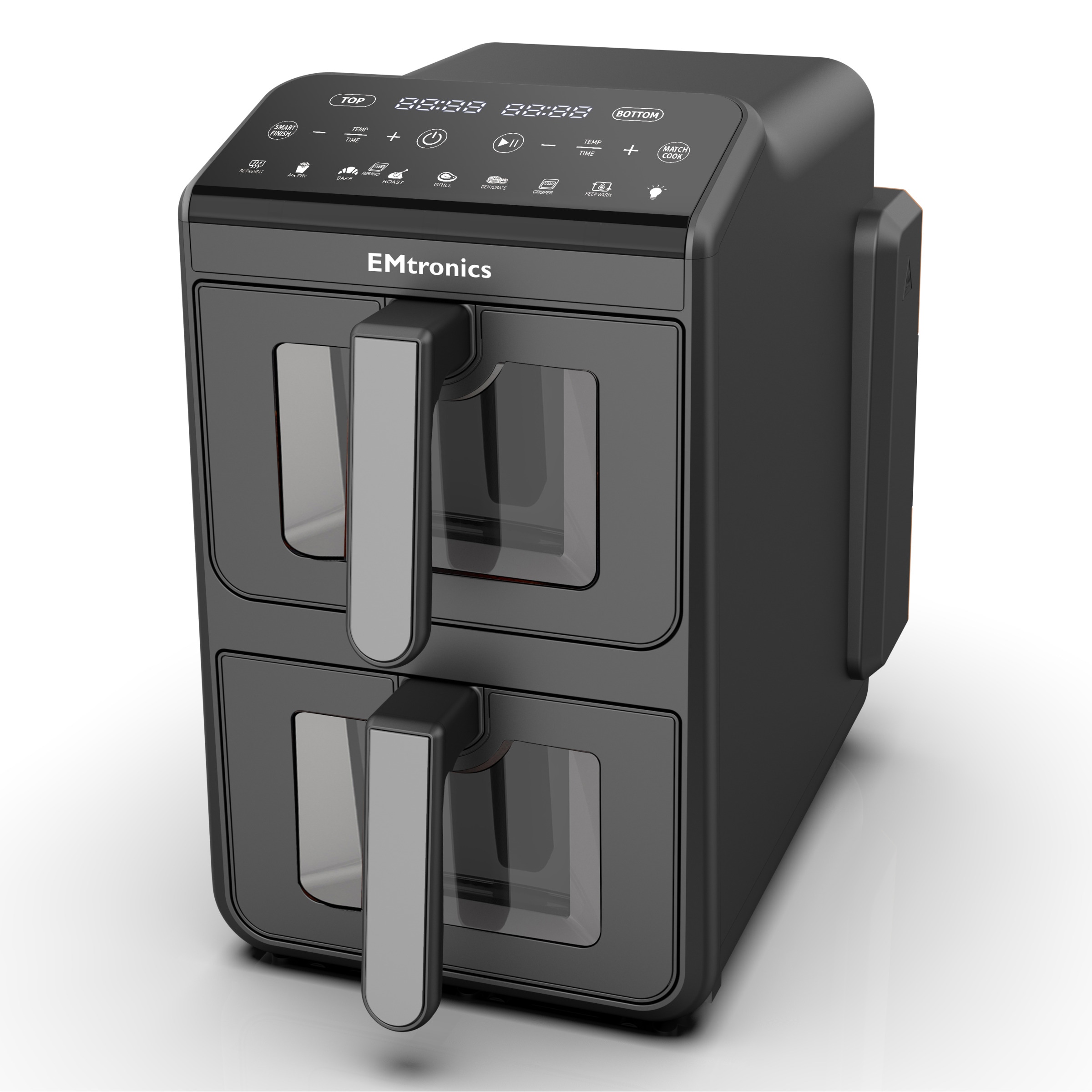 EMtronics 10L Stack Dual Air Fryer - Black