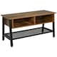 image 1 of HOMCOM Media Stand for TVs Up to 45" TV w/ 3 Shelves Cable Holes Metal Frame