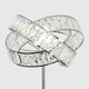 image 1 of ValueLights Polished Chrome Clear Acrylic Jewel Intertwined Ring Design Floor Lamp