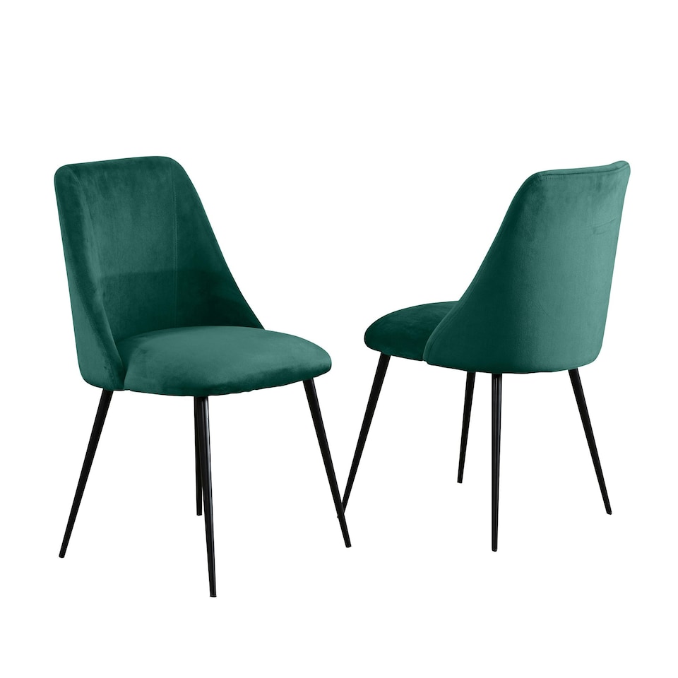 image 1 of Morandi Velvet Dining Chairs - Set of 2
