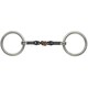 image 1 of Shires Sweet Iron Roller Horse Snaffle Bit - Black - 6in