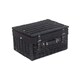 image 2 of 41cm Empty Willow Wicker Picnic Basket with Lining Black | Black | One Size