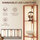 image 4 of HOMCOM LED Floor Lamp with Shelves, 5-Tier Dimmable Standing Lamp with Adjustable Brightness and Foot Switch, Modern Corner Display Shelf Unit for Living Room Bedroom Office, Brown | Brown