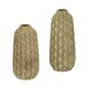 image 3 of Sabbia Collection Tall Wave Vase - Ceramic - L20 x W20 x H47 cm - Brown Brown