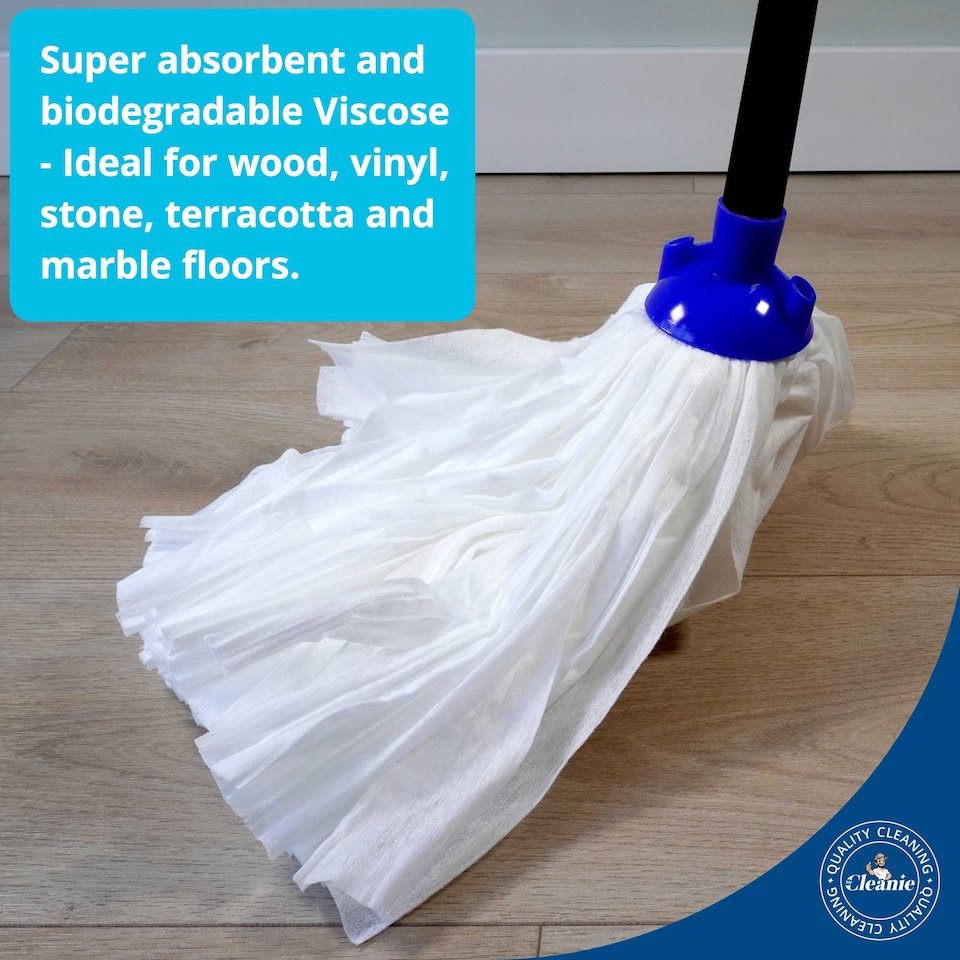 image 1 of Mr Cleanie Cotton String Cord Floor Mop Replacement 5 x Head for Household Cleaning Kitchen Bathroom