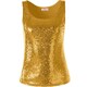 image 4 of Sleeveless Sequin Top - Women's | Gold | gold | S | 1