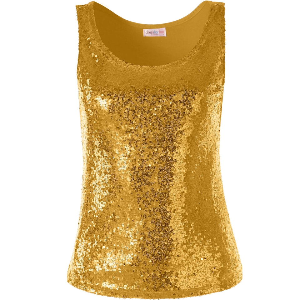 image 1 of Sleeveless Sequin Top - Women's | Gold | gold | S | 1
