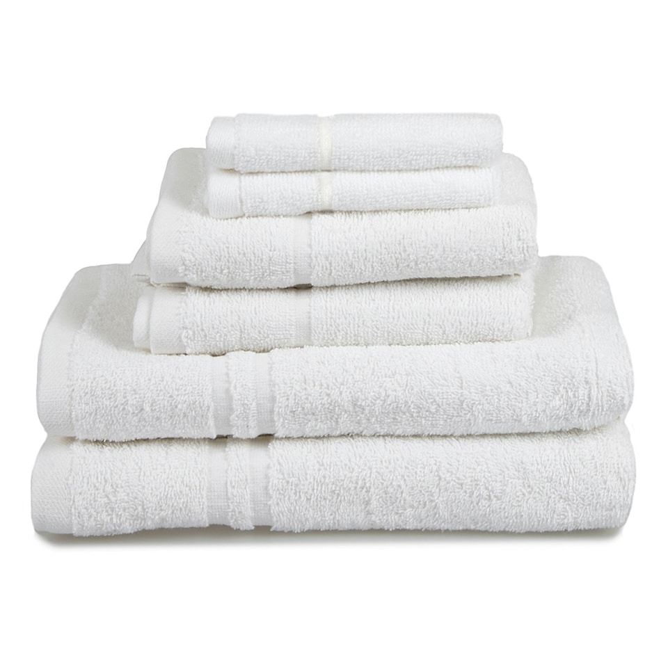 image 1 of Essentials 6 Pack Towel Set - White