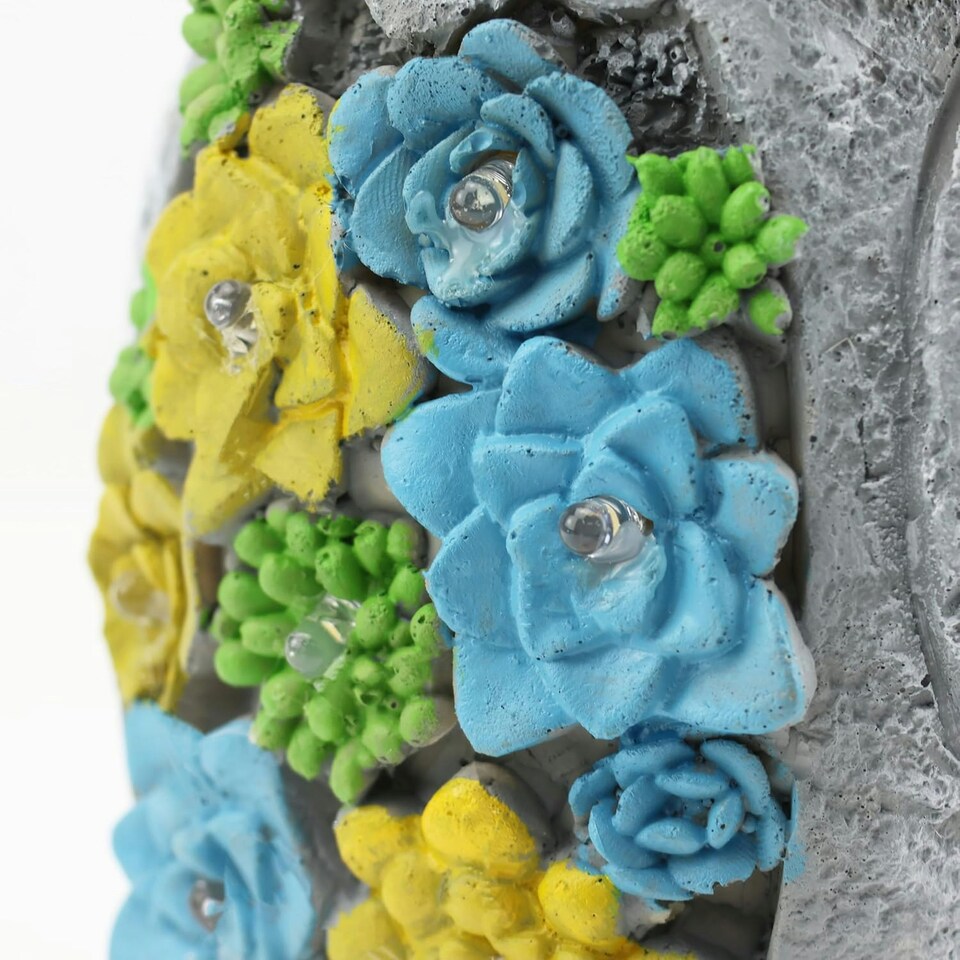 image 1 of Pack of 1 Solar Owl Garden Ornament Grey | One Size