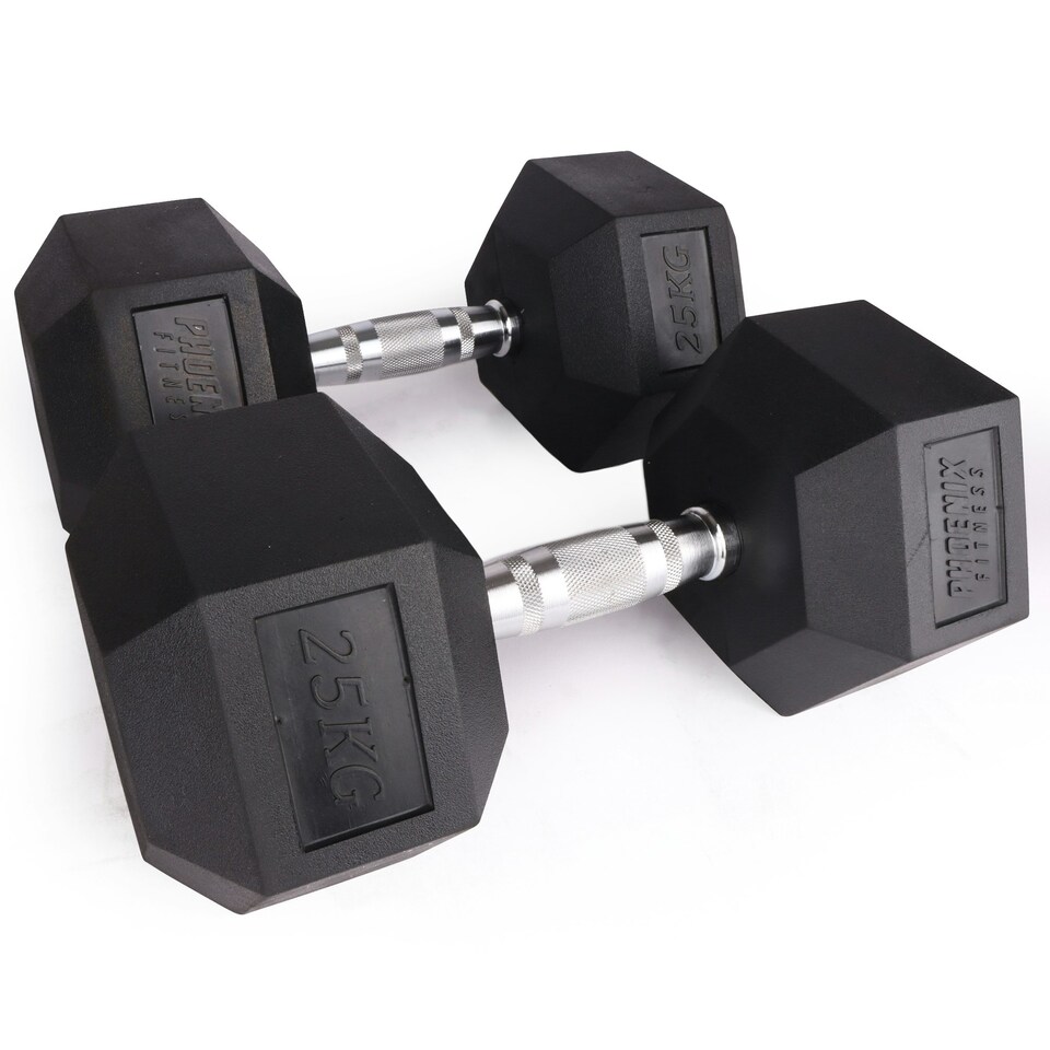 image 1 of Phoenix Fitness Pair of Hex Dumbbells - 25kg