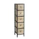 image 1 of Wooden Storage Units Drawer Chest Water Hyacinth Basket Organiser | Brown