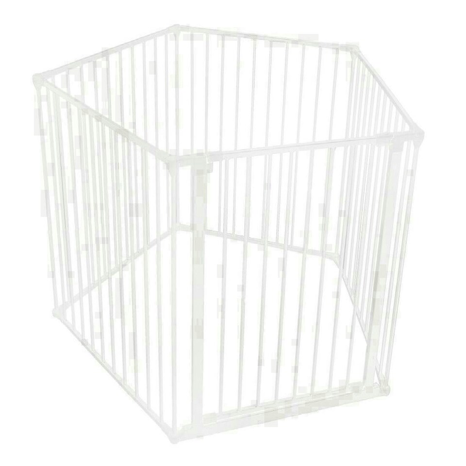 image 1 of Bettacare Extra Tall Pet Pen, Pentagon, White, 105cm High, 5 Panels, 1x72cm Door Panel and 4x72cm Side Panels, Dog Pen for Pets White