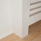 image 6 of OHS MDF Horizontal Slat Grilled Radiator Cover, Small - White White