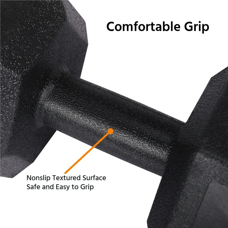 image 1 of Yaheetech 2x5kg (Sold in Pair) Hex Dumbbells Set Black