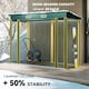 image 4 of Outsunny 8 x 4FT Metal Garden Storage Shed with Double Doors, Green