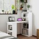 image 2 of HOMCOM 120cm Computer Desk Bookshelf Writing Table 6 Shelves White