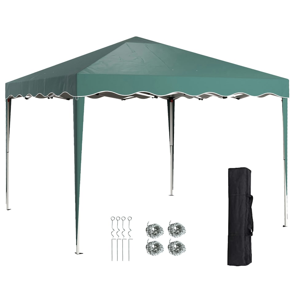 image 1 of Outsunny 3x3(m) Pop Up Gazebo Marquee Tent for Garden w/ Carry Bag Grey