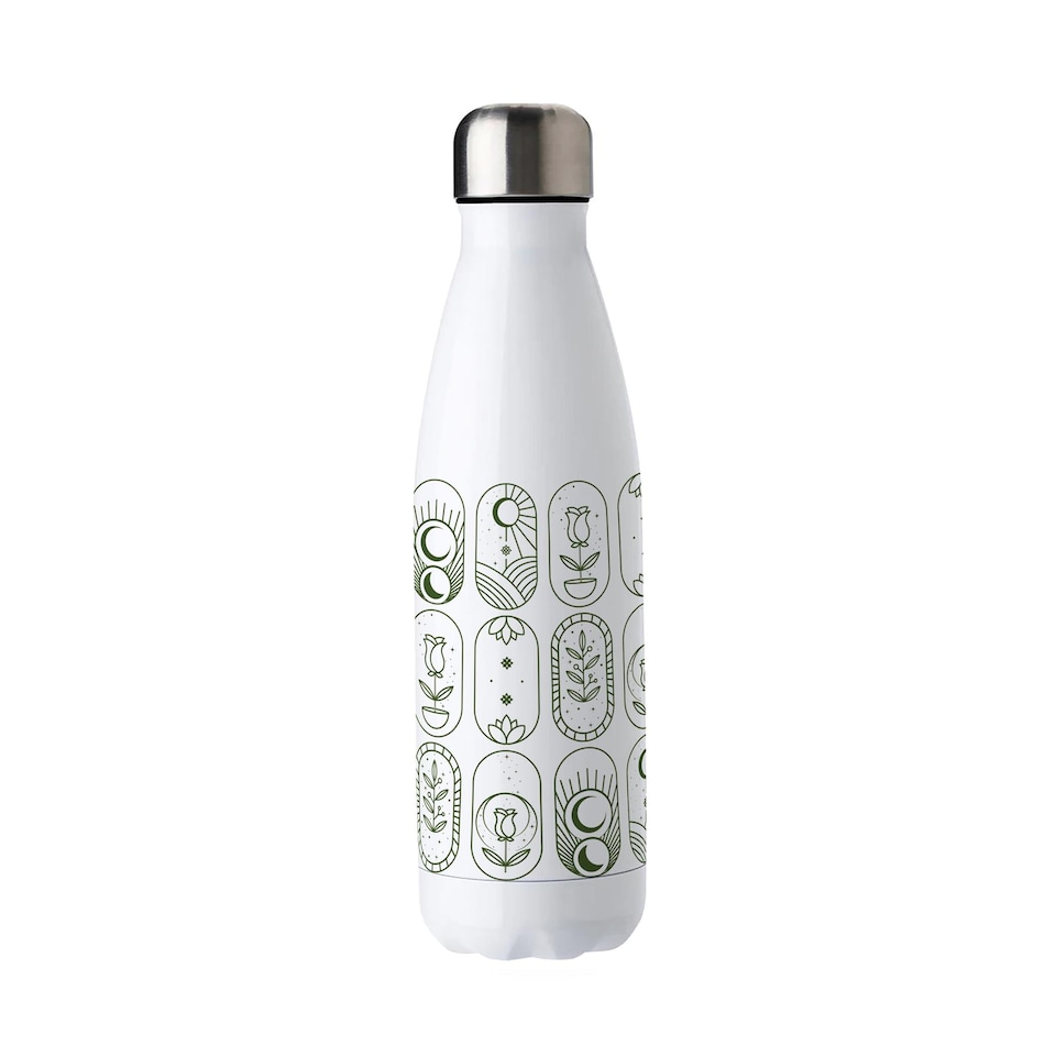 image 1 of Boho Minimalist Reusable Metal Water Bottle
