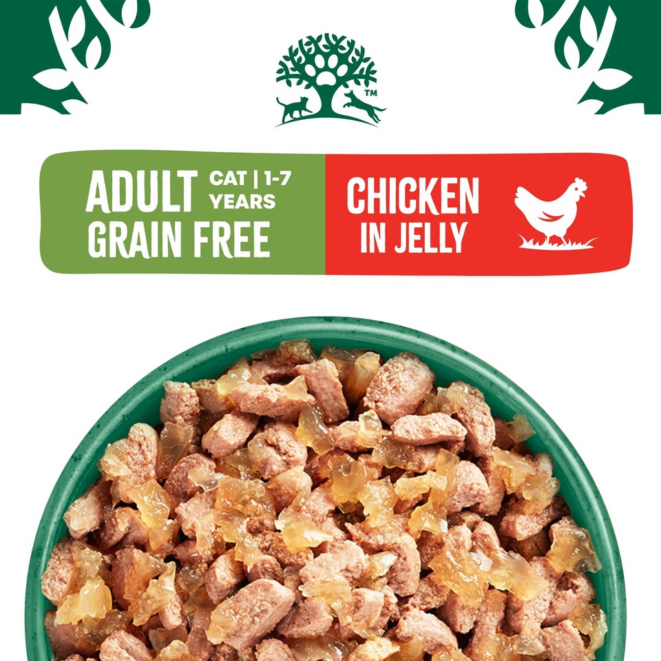 image 1 of James Wellbeloved Grain Free Adult Wet Cat Food Pouches Chicken in Jelly 48 x 85g