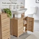 image 3 of VonHaus Chester Under Sink Bathroom Cabinet in Oak Effect