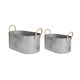 image 8 of Outdoor Galvanised Rope Handle Trough Set of Two
